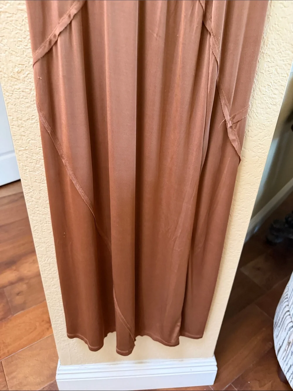 Free People Rust Brown Panel Maxi Skirt